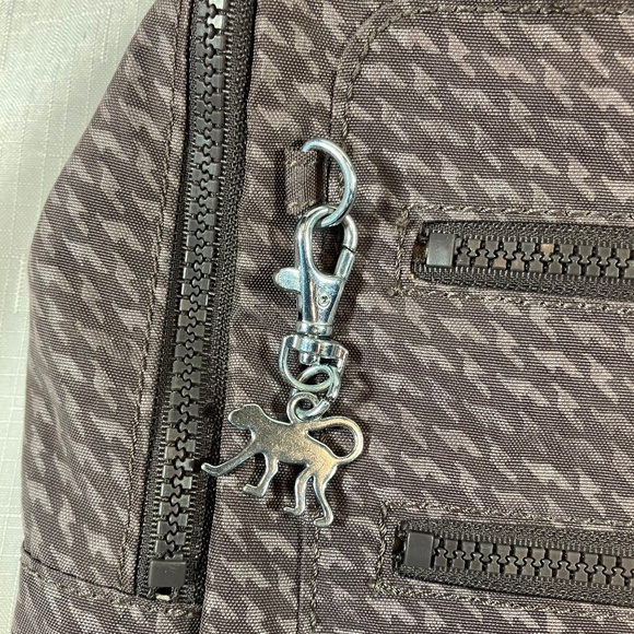 Kipling Backpack, Taupe Houndstooth Pattern, EUC - Picture 3 of 15
